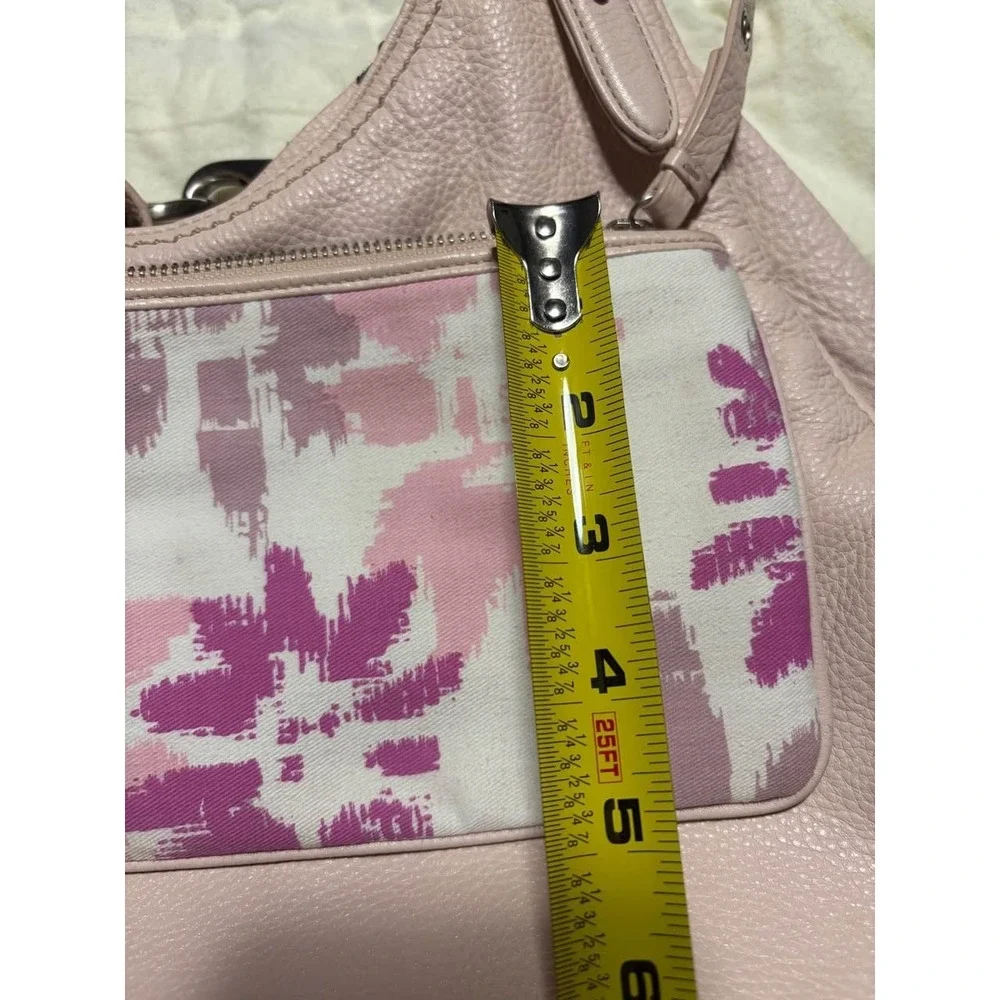 Cole Haan Blush Pink Pebbled Leather Hobo Shoulder Bag Dust Bag Wristlet EUC